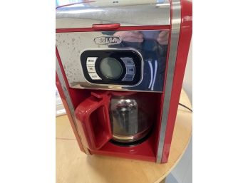 Red Bella Coffee Maker With Manual