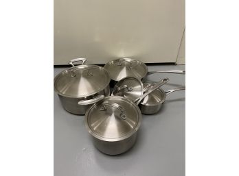 10 Piece High Quality Pot Set - Artisan Professional Brand-  With Copper Bottoms - NSF Certified
