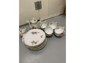 Vintage Luncheon Set.  Bella Rose.  Condition - Some Crazing In Cups.
