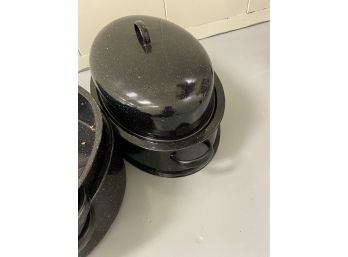 Enamel Cookware - Roaster With Drip Pot And More!