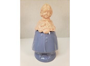 Vintage Pottery Guild Of America Blue Little Red Riding Hood Cookie Jar