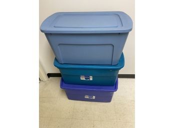 3 Plastic Storage Containers