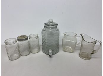 Glass Pitchers And Jars