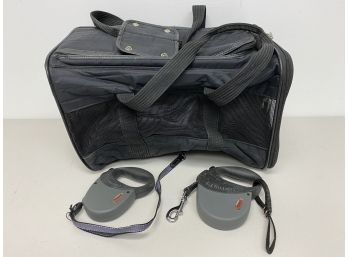 Pet Transport Bag And Leashes