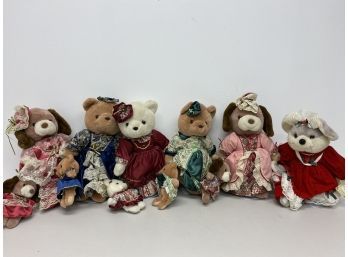 Collection Of Plush Bears With Stands