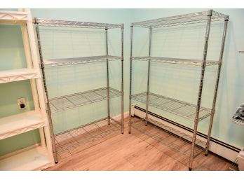 Set Of Two Metro Commercial Industrial Shelving Storage Solution Racks