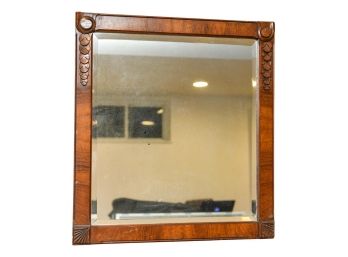 Antique Carved Wood Framed Mirror