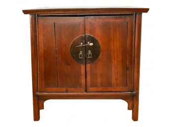 Antique Asian Wood Bar Cabinet