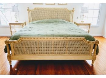 Gorgeous CaneWood  King Size Bed - Excellent Condition!