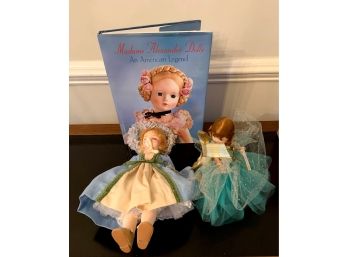 Pair Of Madam Alexander Dolls And Hardcover Book
