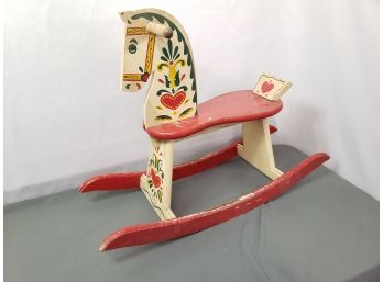 Antique Wood Rocking Horse Small