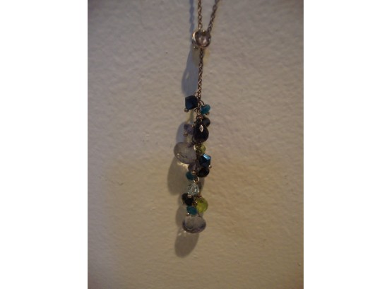 Sterling Crystal Necklace 18'