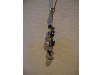 Sterling Crystal Necklace 18'