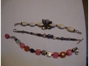 Sterling Semi-precious Stones Bracelets (3)