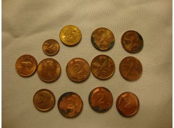 Misc. Coin Lot Canada, Helvetia, Belgium, Turkey Etc. 1950's-1980's (13)