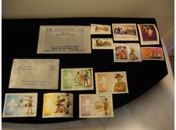 Boy Scouts And American Bi-centennial Stamps