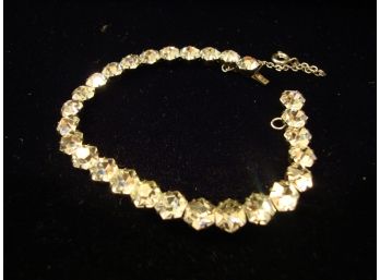 Sterling Crystal Or CZ? Bracelet With Safety Chain