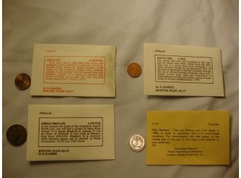 Finland 1973, Great Britain 1943, Denmark 1973, And East Germany 1968 Coins