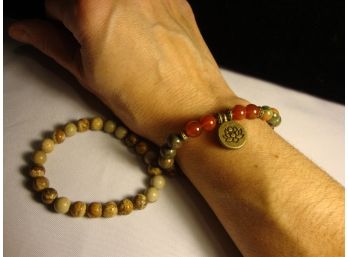 Semi-Precious Stone Stretch Bracelets (2)