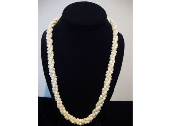 Mother Of Pearl Bead Necklace 23'
