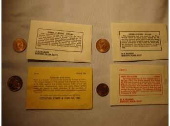 Sierra Leone 1964, New Zealand 1971, Turkish FAO 1971 Coins