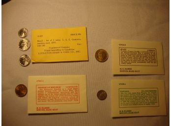 Spain 1966, Panama 1973, Dominican Republic 1969 And Brazil 1975 Coins