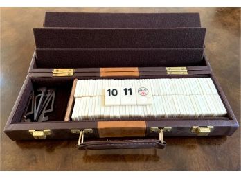 Vintage Rummy Tile Game & Leather Box