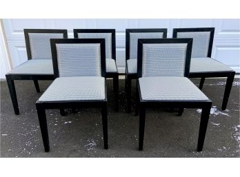 6 Black & Silver Dining Chairs (2 Of 2)