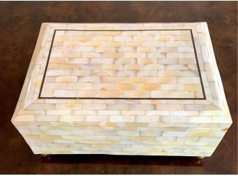 Maitland Smith Large Tessellated Box With Mahogany Interior