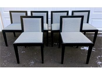6 Black & Silver Dining Chairs (1 Of 2)