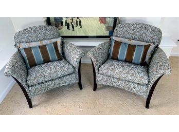Pair Of Lovely Cabot Wrenn Side Chairs And Pillows