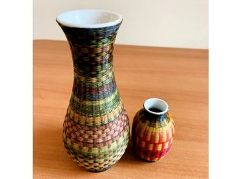 Pair Of Wrapped Vessels