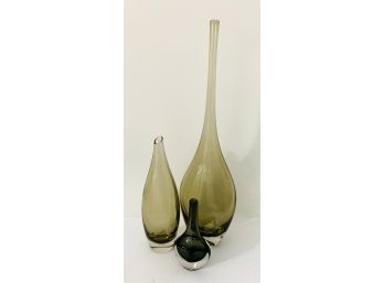 Trio Of Glass Vases