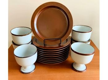 Dansk Grouping - 6 Footed Bowls And 10 Plates