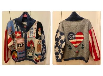 Whimsical 100 Percent Wool Vintage Sweater