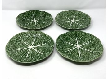 Four Vintage Majolica Plates