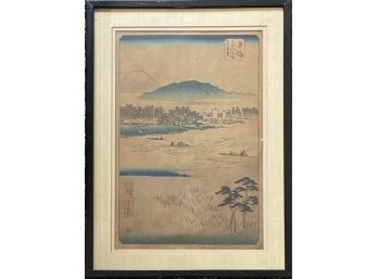 Antique  Hiroshige Japanese Woodblock Print