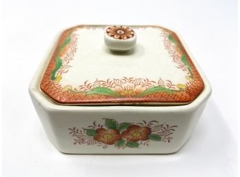 Japanese Mikori Ware Hand Painted Trinket Box