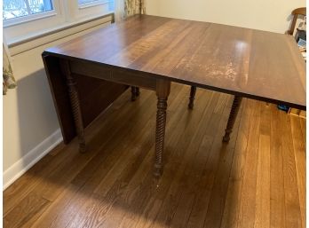 Vintage Solid Wood Drop Leaf Dining Table