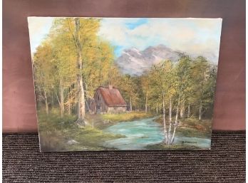 B. Jucevics Stream Through The Woods Oil On Canvas