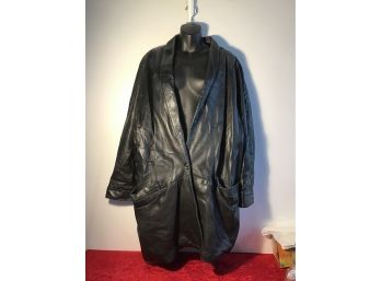35' Long Leather Coat