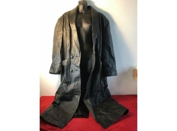 Leather Direct Action Leather Long Coat Size Large