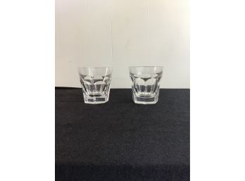 Pair Of Large Waterford Rocks Glasses