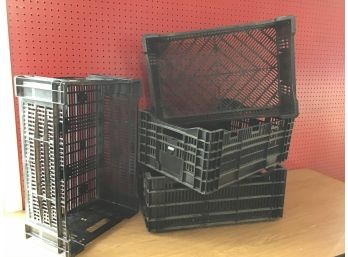 Lot Of 4 Heavy Duty Storage Crates