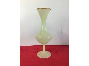 Ornate Cream Collared Vase