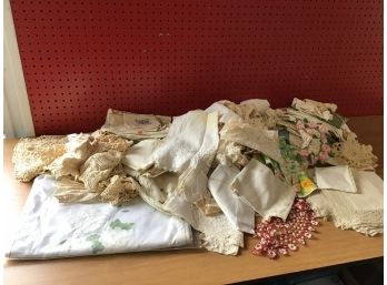 Huge Lot Of Linen And Doilies