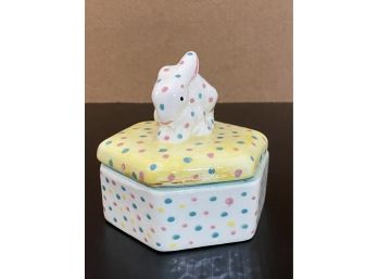 Ceramic Rabbit Trinket Box Made In Italy By Andrew West