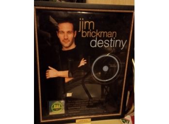 Jim Brickman Certified Gold Sales Commemorative Plaque