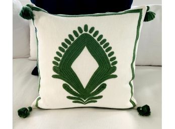 Pristine Lotus Motif Pillow