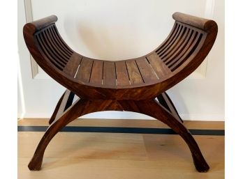 Carved Sleigh Bench